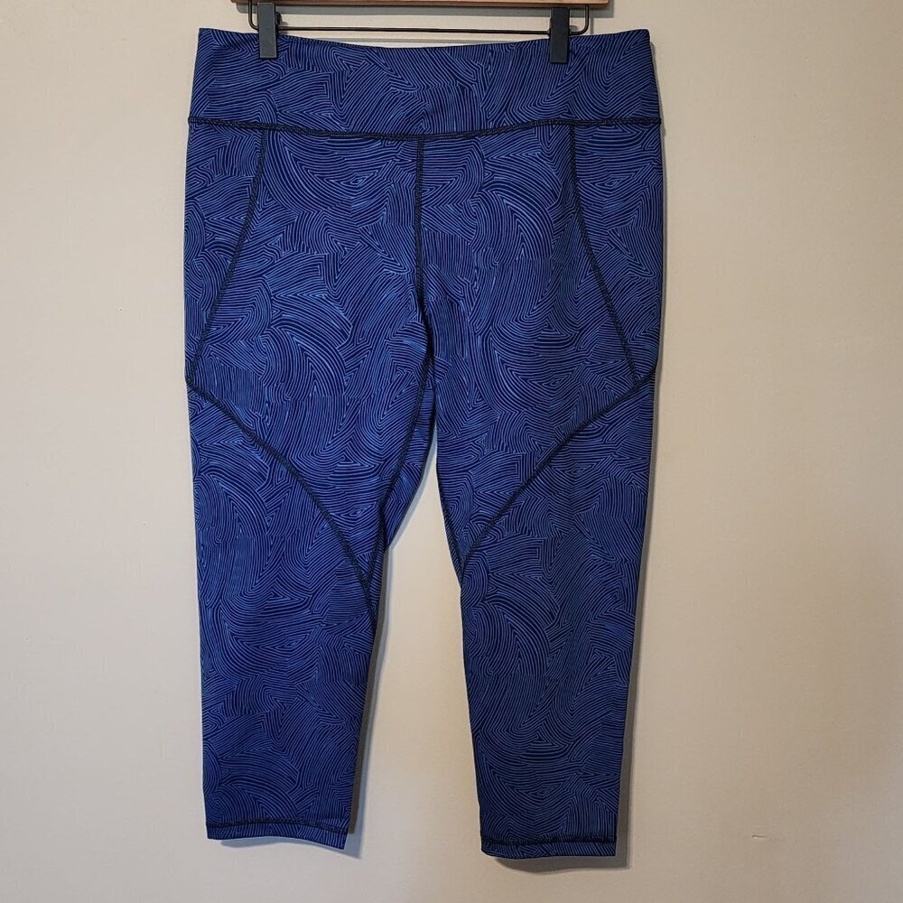 Patagonia cropped Leggings sz XL women Blue waist pocket